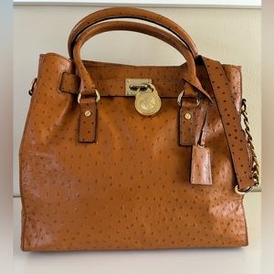 Michael Kors Hamilton Bag in Ostrich Embossed Leather